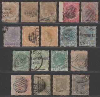 Malaya Straits Settlements 1867 - 82 Queen Victoria Selection To 96c (p12½)