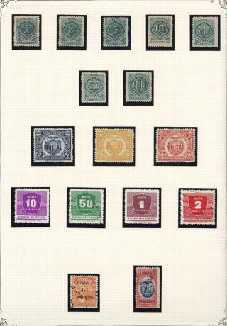 Ecuador 1896 - 1955,  98 Postal Due & Special Stamps