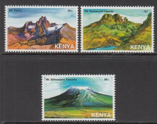 2007 Kenya Mountains Of East Africa Complete Set Of 3 Mnh - Difficult To Find