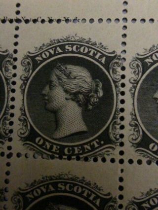 Block Of 6 Nova Scotia One Cent Stamps Gum Present 3