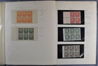 Selection Of Postage Stamp Booklet Panes Of Canada,  1928 – 1930