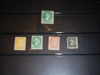 Canada Stamps Large & Small Queen Sc 24,  34 35 36 37 Huge Value F/mh/mnh Us Uk