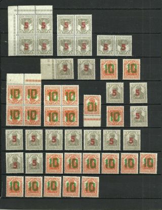 Poland 1919 Local Stamps Fi.  71&72 Mnh Other Type I Ii Inverted