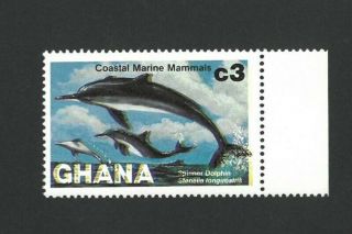 Ghana 1983 C3.  00 Spinner Dophin Misplacement Of Yellow Sg 1035