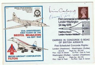 Concorde London - Washington Ltd To 125 Signed Captain & Co - Pilot No 12 Scarce
