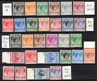 Singapore Malaya Straits Settlements 1948 Kgvi Selection Of Mnh & Mh Stamps