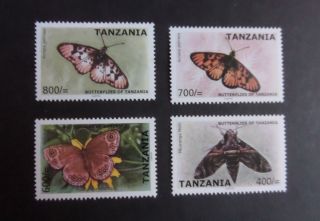 Tanzania 2009 Butterflies Moths Butterfly Sg2675/8 Mnh Um Unmounted