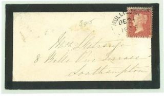 Gb Ireland Cover Mullingar Irish Spoon 1d Red Mourning Envelope 1859 Westm 