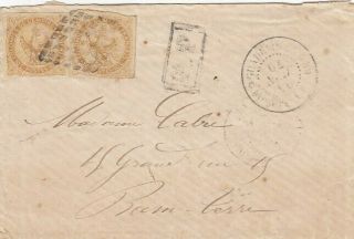 Guadeloupe To France Cover 1870 Scarce