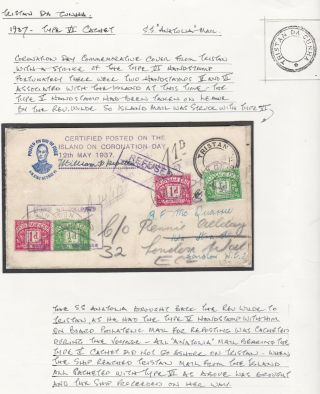 1937/8 W Repetto Signed Coronation Type Vi Cachet 2 Sets Postage Dues Crabb
