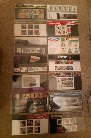 Great Britain Gb Presentation Packs 2005 Complete Year Set Of 14 Commemoratives