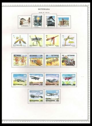 Botswana 1983 - 84 Issues On Page (lhm/uhm) & Fresh