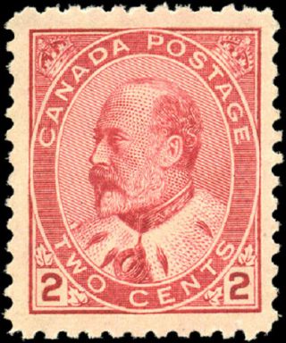 Canada 90 Xf Og Nh 1903 King Edward Vii 2c Carmine Choice Stamp Cv$350.  00