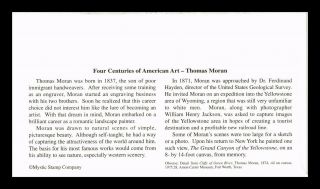 DR JIM STAMPS US FOUR CENTURIES ART THOMAS MORAN FDC COVER MYSTIC 2