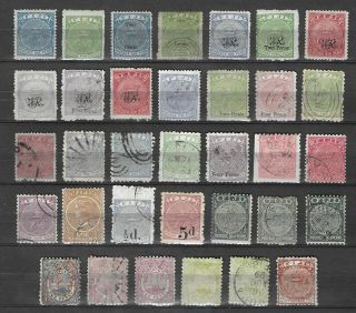 Fiji Used/mh/lh/unused Ng Lot On Card Unchecked High Cv