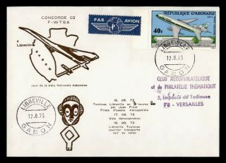 Dr Who 1973 Gabon Libreville Concorde Flight Air Mail C131474