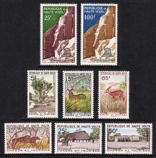 Burkina Faso — Scott 97 - 102,  C12 - C13 — 1962 - 64 — 2 Sets— Mh/mnh — Scv $15.  20