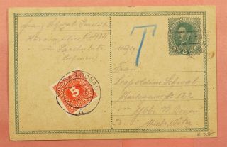 Dr Who 1918 Austria Postal Card Postage Due 118316
