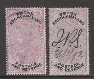 British Bechuanaland 1888 20 21 Postage And Revenue Fiscal Victoria Stamps