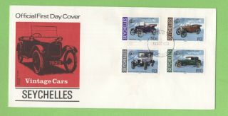 Seychelles 1985 Vintage Cars Set On First Day Cover