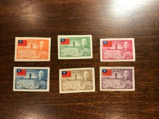 Imperf Mnh Roc Taiwan China Stamps Sc1064 - 69 President Set Of 6 Vf