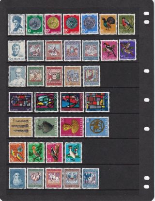 Switzerland Stamps - Pro Patria Sets 1962 - 1972 Mnh Cv$25