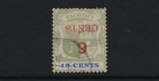 Mauritius Sg134a 6c On 18c With Variety " Surcharge Inverted " - Good £300