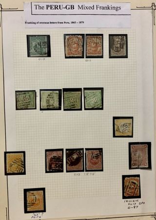 Large 1865 Onwards Peru Stamps Book Lot 707