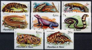 Guinea 1977 Sg 937 - 944 Reptiles Mnh Postage Set D59008