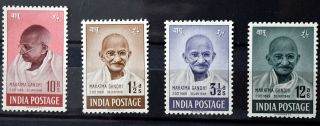 1948 India Gandhi Sc 203 - 206 Never Hinged With Gum (read)