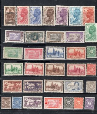 France Colonies Europe Ivory Coast Africa Stamps Hinged Lot 678