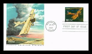 Dr Jim Stamps Us Curtiss Jenny Classic American Aircraft Fdc Cover Fleetwood