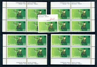 Weeda Canada 694i Vf Mnh M/s Of Pbs On Hb,  20c Olympics 1976 Issue Cv $200