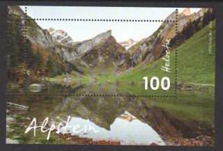 Switzerland 2018 Alpine Landscapes Souvenir Sheet Of 1 Stamp In Mnh