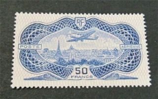 Nystamps France Stamp C15 Og H $625