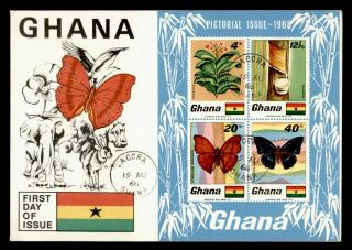 Dr Who 1968 Ghana Butterfly S/s Fdc C130019