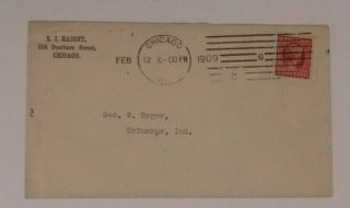 Fdc 367 Hard To Find Cover Chicago Illinois 2/12/1909
