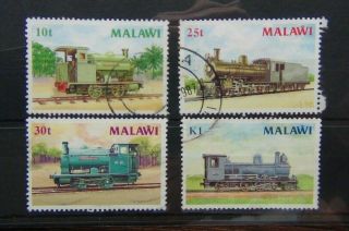 Malawi 1987 Steam Locomotives Set Trains