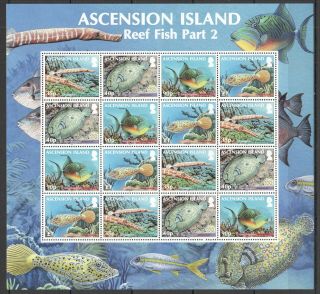 G195 2010 Ascension Island Marine Life Reef Fish 2 1170 - 3 Michel 40 Eu Sh Mnh