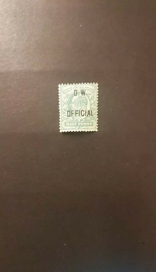 Gb King Edward Vii Kevii Evii Official Stamp O.  W.  Office Work Sgo36 Cat£860