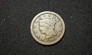 Us Large Cent Coin 1845