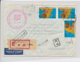 Lk74139 Madagascar 1982 To Belgium Registered Airmail