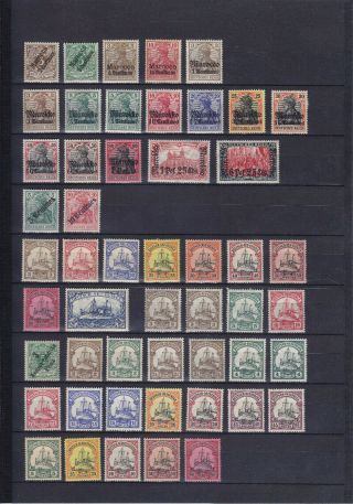 German Colonies 1899 - 1919,  142 Stamps (mostly Mlh),  67 St.