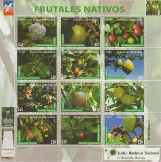 Dominican Republic Fruits Frutales Nativos 2017 Complete Sheet Jardin Botanic