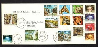 Rhodesia (zimbabwe) 17.  4.  80 Definitives Last Day Cover