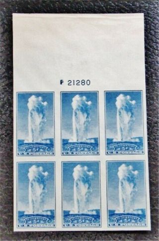 Nystamps Us Plate Block Stamp 760 H Ngai P Block Of 6 $30