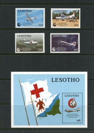 T680 Lesotho 1989 Red Cross Mnh