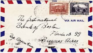 1939 70₵ Air Mail Cover From Montreal To Buenos Aires,  Argentina