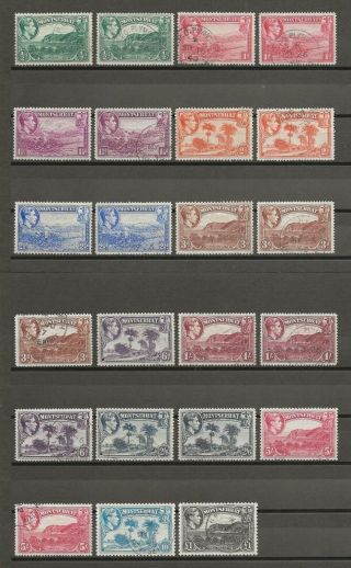 Montserrat 1938 - 48 Sg 101/12 Cat £95