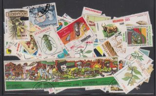 A5805: (100) Modern Mozambique Stamps; Better